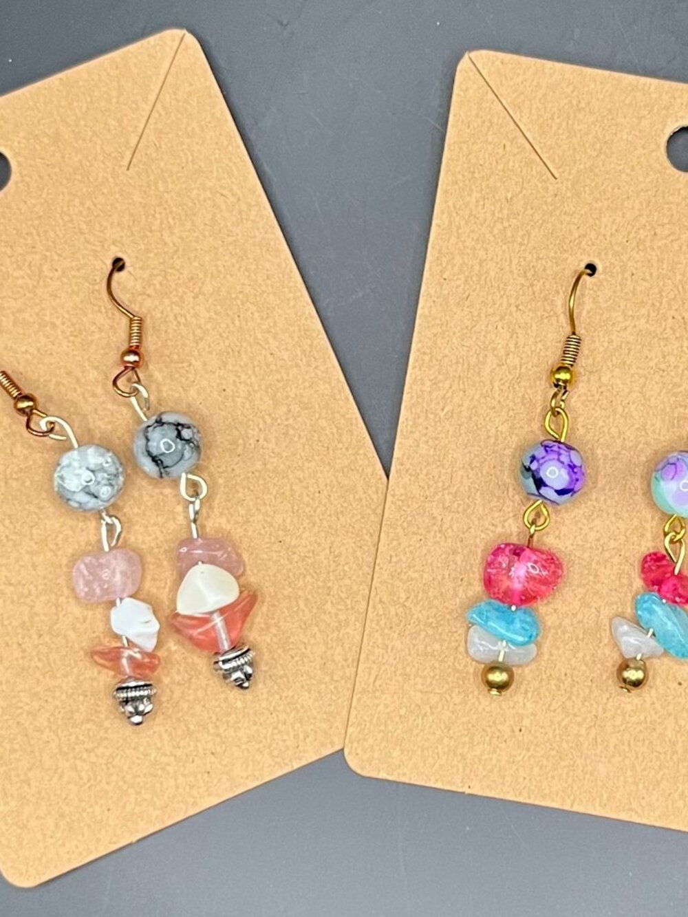 Crystal Earring Set #18 - Cosmic Heart Matrix - Libra Leo Taurus